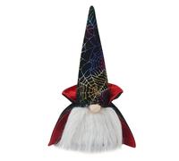 Halloween Mini Crow Bird Adornment The Dark Doll & Witch Hat With Gradient Light Effect Party Halloween Resin (White, 30x14cm)