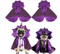 Halloween mini Dog and cat Universal Magic Cape, Vampire Cape hat Set, Suitable for Halloween, Parties, Taking Photos, etc. (2pcsNot Wearing a hat, Small)