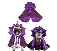 Halloween mini Dog and cat Universal Magic Cape, Vampire Cape hat Set, Suitable for Halloween, Parties, Taking Photos, etc. (1pcsSingle-Piece Cape, Small)