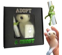 Halloween Mini Ghost Band Plush Doll, Adopt A Ghost,Wool Felt Spooky Doll,Funny Gift for Family Friends,Halloween Box Gift,Cute Little Pocket Ghosts with Tiny Scroll Gifts