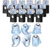 Halloween Mini Ghost Figures with Box, Glow in The Dark Mini Ghost Figures with Box, 36 Light-Up Ghost Figurines, for Halloween Party Favors, for Home Decorate (36 PCS)