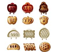 Halloween Mini Hand Pie Molds Set,Christmas Pie Moulds (Mix B 6pcs) | Mini Pie Molds for Baking,Ghost Pumpkin Bat Shaped Pie Mold,Dough Presser Pocket Molds,for Halloween and Christmas Party
