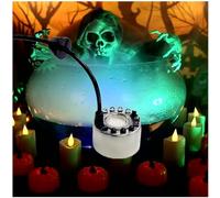 Halloween Mini LED Pumpkin Light Fogger Water Fountain Pond Fog Machine Atomizer for Halloween Christmas Party Decoration