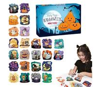 Halloween Mini Puzzle Set - M0ntessori Paper Puzzle Toy for Kids | Halloween Jigsaw Party Favor | Mini Toys for Goody Bags | Fun Paper Puzzles for T0ddlers Kids 3 Years Old |