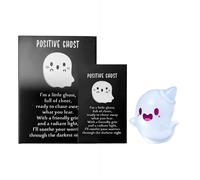 Halloween Mini Resin Ghost Figurines, Luminous Ghost In A Box, Glow in Dark Ghosts with Box, Small Ghosts Figurines Positive G-host Halloween Micro Landscape Accessories (White M)