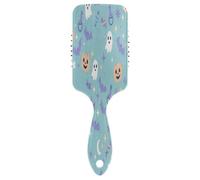 Halloween Mini Spooky Icons Medley Hair Brush for Thick Curly Thin Long Short Wet or Dry Adds Shine and Makes Smooth Comb Paddle Brush for Men Women Kid