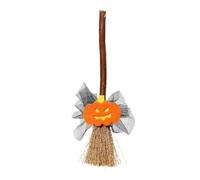 Halloween Mini Witch Broom,Miniature Straw Brooms Witch Broomstick,Pumpkin1