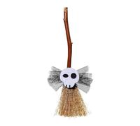 Halloween Mini Witch Broom,Miniature Straw Brooms Witch Broomstick (Skull)
