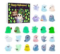 Halloween Miniature Countdown Calendar | 24-Day Halloween Count Down Calendar Miniatures | Collectible Sculpture Glow-in-The-Dark Ornament for Kids Teens Adults Couples Friends