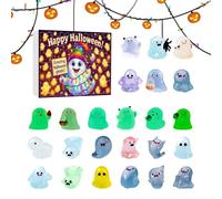 Halloween Miniature Countdown Calendar | 24-Day Halloween Count Down Calendar Miniatures | Collectible Sculpture Glow-in-The-Dark Ornament for Kids Teens Adults Couples Friends