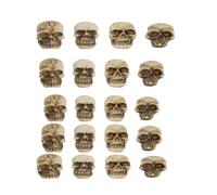 Halloween Miniature Skeleton Set for Party Decorations 20pcs Flower Pot Paving Stone Props Festival Scene Layout Creepy Desktop Ornament 20PCS (Beige, 1. 8X1X1cm)