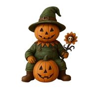 Halloween Miniatures - Pumpkin Man Figurines | Resin Doll Crafts | Scary Halloween Decor | Adults Kids Festival Display, Tabletop Kitchen Mantle Fireplace Party Home Decoration Props Accessories
