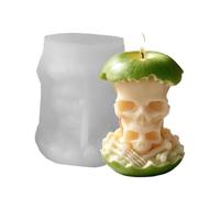 Halloween Mold Aid, 3D Skull Fruit Shape Silicone Candle Making Molds Gear, Resin Casting Mould Device with Sturdy Build, Premium Quality Plaster Concrete Craft Soap Halloween Party Decorations