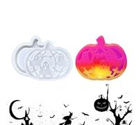 Halloween Molds Pumpkin Lamp Silicone Molds, Resin Casting Craft Supplies for Halloween Decorations, Plaster, Epoxy, Wax, Tealight Holders, Table, Seasonal Projects, 1 Set
