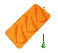 Halloween Molds Silicone, Fondant Spider Broom Pumpkin Moulds, Non Stick Silicone Mold for Chocolate Baking Fondant Soap Resin Cupcake Decorations Candle Creative Projects Crafting