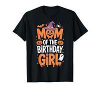 Halloween Mom of The Birthday Girl Pumpkin Witch Celebration T-Shirt