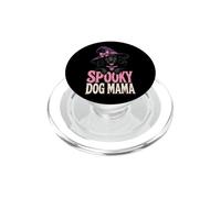 Halloween Mom Spooky Dog Mama Witch Hat Bats Women PopSockets PopGrip for MagSafe