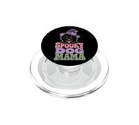 Halloween Mom Spooky Dog Mama Witch Hat Bats Women PopSockets PopGrip for MagSafe