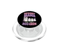 Halloween Mom Spooky Mama Of The Boo Crew Ghost Gift PopSockets PopGrip for MagSafe