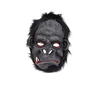 Halloween Monkey Black Gorilla Mask Chimp Wild Animal Latex Full Head Realistic Masks Fancy Dress Costume For Halloween Party Carnival Parade(C, One Size)
