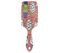 Halloween Monster Cupcake Treats Hair Brush for Thick Curly Thin Long Short Wet or Dry Adds Shine and Makes Smooth Comb Paddle Brush for Men Women Kid