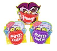 Halloween Monster Lip Pops, Fruit Flavored Lollipops, Trick or Treat Candy, Style May Vary (Pack of 3)