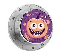 Halloween Monster Mechanical Kitchen Timer for Cooking 60 Min with Magnetic Backing Loud Alarm,Stainless Steel Wind Up Countdown Timer Cute Egg Timers for Cooking Studying Gaming Classroom Office Gym