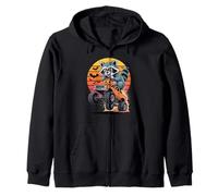 Halloween Monster Truck Raccoon Trash Panda Raccoons Zip Hoodie