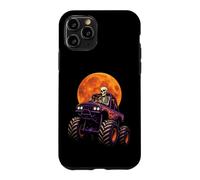 Halloween Monster Truck Skeleton Driver Full Moon Vintage Case for iPhone 11 Pro