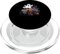 Halloween Monster Truck With Ghost and Pumpkin PopSockets PopGrip for MagSafe