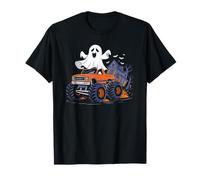 Halloween Monster Truck with Ghost and Pumpkin T-Shirt