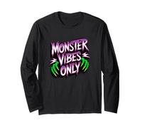 Halloween Monster Vibes Only Claws Design Long Sleeve T-Shirt