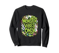 Halloween Monster Vibes Only Eyeballs Spooky Fun Sweatshirt