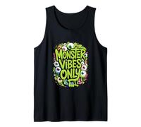 Halloween Monster Vibes Only Eyeballs Spooky Fun Tank Top