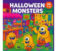 Halloween Monsters Coloring Book: Cute and Funny Monster Coloring Pages for Kids Ages 4-8 | Fun Halloween Activity Book with Candy, Costumes, and Trick-or-Treating Scenes