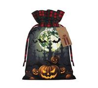halloween Moon Bat Pumpkin Christmas New Year Candy Gift Bags S Size Drawstring Bags for Kids Xmas Holiday Xmas Eve Presents