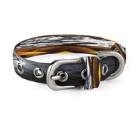 Halloween Moon Bat Pumpkin Pet Collar, Adjustable Dog Collars with Buckle Stainless Steel D-Ring, Comfortable Collar for Small Medium Dogs and Cats