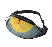 Halloween Moon Bat Pumpkin Printed Personalized Waist Bag, Lightweight and Versatile Crossbody Bag for Everyday and Outdoor Adventures