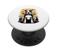 Halloween Moon Zombie Hand American Pit Bull Terrier Pittie PopSockets Adhesive PopGrip