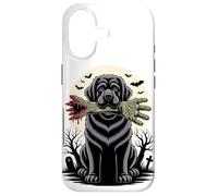 Halloween Moon Zombie Hand Newfoundland Dog Newfie Case for iPhone 17