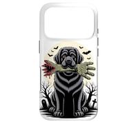 Halloween Moon Zombie Hand Newfoundland Dog Newfie Case for iPhone 17 Pro