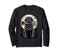 Halloween Moon Zombie Hand Newfoundland Dog Newfie Long Sleeve T-Shirt