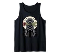 Halloween Moon Zombie Hand Newfoundland Dog Newfie Tank Top