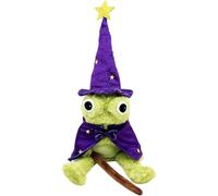 Halloween Moonlight Manor Wizard Frog Plush Toy, 12 Inch Frog Wizard Stuffed Animal Figure Pillow for Home Decor, Collectible Gift for Kids Adults