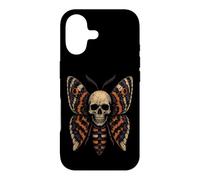 Halloween Moth Skull Wings Moon Ribcage Vintage Badge Case for iPhone 17