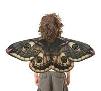 Halloween Moth Wings - Polyester 50x22cm | Butterfly Shawl Moth Cape | Moths Wings Costume for Halloween Party, Cosplay, Dance Performance, Themed Events, and Dress-Up Activities Use