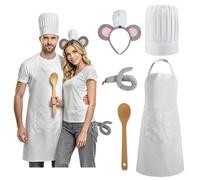 Halloween Mouse Chef Costume Set Adult Cosplay Accessories Party Supplies