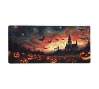Halloween Mouse Pad 600 x 300 mm Large Mouse Mat Black Desk Mat with Water Resist Surface，XXL Mousepad with Anti-Slip Rubber Base，Extended Gaming Mouse Pads for Desktop Decor，Gift for Women/Men M1260