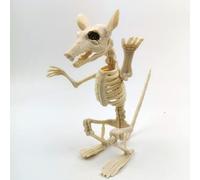Halloween Mouse Skeleton, 18cm/7.1inch Plastic Life Size Rat Skeleton Model, Simulation Animals Mouse Bones Decorative Prop for Halloween Haunted House Party Decoration