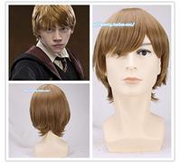 Halloween Movie Magic Potter Mens Ron Weasley Brown Wig Comic Con Cosplay Hair Ronald Bilius Role Play Costumes